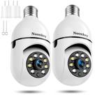 Câmera de Segurança Noonkey 2K/3MP com Lâmpada - Pacote com 2 Unidades - Wi-Fi 5G