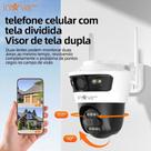 Câmera De Segurança Sem Fio Wi-fi Externa Interna HD 3MP Lente Dupla Giratória Smart IP66