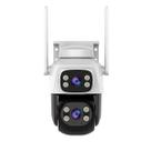 Câmera de Segurança Wi-Fi À Prova DÁgua Duas Lentes Bivolt 2MP + 2MP PTZ Externa IP66 Visão Noturna Colorida