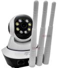 Camera de segurança Wifi com resolução de 2MP 1080p visão nocturna incluída rj45 Audio 360º Ptz + fonte Bivolt 110v 220v