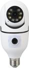 Câmera de Segurança Wifi Lâmpada 360 Visão Noturna Lente Dupla Full HD Interna Externa Audio