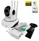 Câmera de segurança Wifi Smart 1080p Panorâmica 360º Giratória Ptz Rj45 Ip Onvif Com Microfone e Alto Falante Embutido