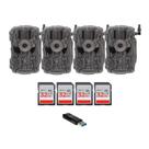 Câmera de trilha Stealth Cam Fusion X-Pro 36MP 720P, kit com 4 unidades Câmera de trilha Stealth Cam Fusion X-Pro 36MP 720P, kit com 4 unidades