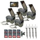 Câmera de Trilha Stealth Cam HME 12V com Pacote de Energia Solar Auxiliar (Kit com 4 Unidades) com 4 Leitores e Visualizadores de Cartão de Memória, 4 Suportes para Câmera de Trilha, 8 Cartões de Memória de 32GB e Leitor de Cartão (21 Itens) Câmera de Trilha Stealth Cam HME 12V com Pacote de Energia Solar Auxiliar (Kit com 4 Unidades) com 4 Leitores e Visualizadores de Cartão de Memória, 4 Suportes para Câmera de Trilha, 8 Cartões de Memória de 32GB e Leitor de Cartão (21 Itens)