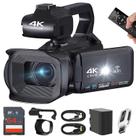 Câmera de vídeo Acuvar 4K 64MP HD Camcorder Microfone WiFi com zoom 18X