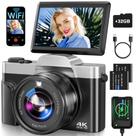 Câmera digital AUREAPIX 4K 64MP WiFi Vlogging 16X Zoom 3"