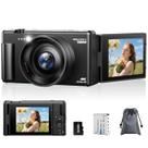 Câmera digital CAMWORLD 4K 72MP com cartão SD de 64GB e bateria