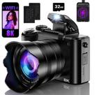 Câmera Digital FlyFrost 8K 88MP WiFi Autofoco Vlogging Zoom Digital 16X