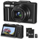 Câmera digital Gavonde 64 MP 4K WiFi zoom 18x tela de 3"
