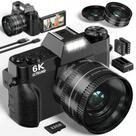 Câmera digital Gavonde 6K 64MP WiFi Vlogging com cartão SD de 32GB Câmera digital Gavonde 6K 64MP WiFi Vlogging com cartão SD de 32GB