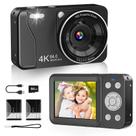 Câmera digital HSZTJJYP 4K 64MP 18X Zoom com 64 GB SD e 2 baterias