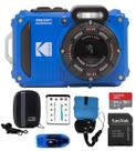 Câmera digital impermeável KODAK PIXPRO WPZ2 azul com acessórios