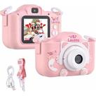 Camera Digital Infantil Gato Fotos Jogos Com Anti Queda Alça Marca Lavins Rosa