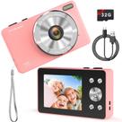 Câmera Digital Infantil VITALUXE 4K 13MP Rosa - com Cartão SD de 32GB