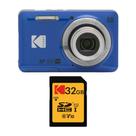 Câmera Digital Kodak Pixpro Friendly Zoom FZ53 Azul - 16GB