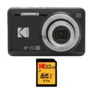 Câmera digital KODAK PIXPRO Friendly Zoom FZ55 preta com 32GB Câmera digital KODAK PIXPRO Friendly Zoom FZ55 preta com 32GB