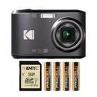 Câmera digital KODAK PIXPRO FZ45 preta com cartão SDHC de 32GB