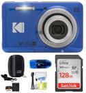 Câmera Digital Kodak Pixpro FZ55 - 16MP, Sensor CMOS 1/2.3", 28mm - Azul