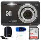 Câmera digital KODAK Pixpro FZ55 64GB Kit Preto