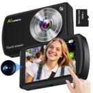Câmera digital LOUM com foco automático por IA, WiFi e tela sensível ao toque de 3,6"