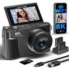 Câmera digital NIKICAM 8K 88MP WiFi com tela giratória de 3"