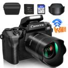 Câmera digital Saneen 4K 64MP WiFi com tela de toque Vlogging
