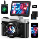 Câmera Digital TEBNGIHNM 64MP 4K WiFi com Zoom 16X para Vlogs