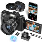 Câmera digital VIANGER 2025 Upgrade 6K 64MP WiFi 180Flip