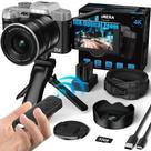 Câmera digital VIANGER 4K 75MP com cartão de 32GB com zoom 10X preto