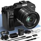 Câmera digital Yatao 4K 64MP WiFi com lente grande angular e macro de 64GB