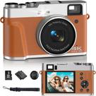 Câmera digital Zheozeig 48MP 4K 16X Zoom com cartão SD de 32GB