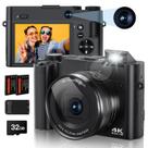 Câmera digital Zosic 4K 64MP Câmera traseira/frontal com zoom 16X