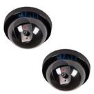 Câmera dome CCTV de segurança fictícia WALI SD-2 com luz LED, pacote com 2 unidades