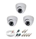 Camera Dome Infra Vermelho 24 Leds Full HD 1080p Kit 3 Uni c/ acessórios Camera Dome Infra Vermelho 24 Leds Full HD 1080p Kit 3 Uni c/ acessórios