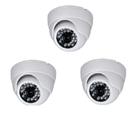 Camera Dome Infra Vermelho 24 Leds Full HD 1080p Kit 3 Uni