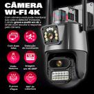 Camera Dupla Com Sirene 4k Camera Ip Camera Wireless Camera De Segurança Wifi 8 Mp Lente Dupla Zoom