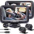Câmera dupla para carro de bebê Rohent N06 com 2 monitores 1080P HD