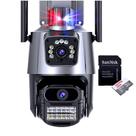 Câmera Dupla WiFi - 6MP Full HD 4K com Alarme Integrado Detecção Humana e Reconhecimento Facial + Cartão de Memória