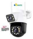 Câmera Externa Ip Wifi 8mp 4k full Hd 360 Rotativa Segurança Dupla Lente Visão Noturna Prova Dágua Infravermelho Com 1 Cartão SD 64GB