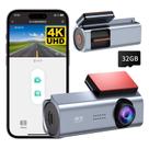Câmera frontal Dash Cam Cosuvow 4K para carros, WiFi, estacionamento 24 horas Câmera frontal Dash Cam Cosuvow 4K para carros, WiFi, estacionamento 24 horas