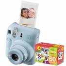 Câmera Fujifilm Instax Mini 12 Revela Foto + Pack Filme 60 Fotos Azul