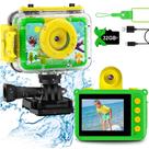 Câmera impermeável GKTZ Kids 20MP 1080p com cartão SD de 32GB rosa