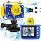 Câmera impermeável GKTZ Kids 20MP 1080p com cartão SD de 32GB rosa Câmera impermeável GKTZ Kids 20MP 1080p com cartão SD de 32GB rosa