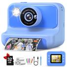 Câmera infantil de impressão instantânea Gofunly com cartão de 32 GB de 3 a 12 anos azul