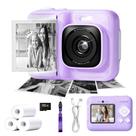 Câmera infantil ETIKEZ 1080P Instant Print 4-10 anos com 32GB