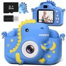 Câmera infantil GREENKINDER Dinosaur Toddler 20MP 1080P azul escuro