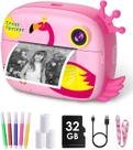 Câmera infantil Hangrui Instant Print 12MP/1080P HD de 2,4 polegadas