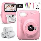 Câmera Infantil Instant Print Hangrui com Cartão de 32GB (3 a 12 anos)