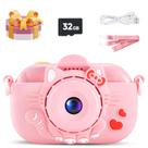 Câmera infantil MAVOKIS 48MP HD com cartão SD de 32GB rosa Câmera infantil MAVOKIS 48MP HD com cartão SD de 32GB rosa