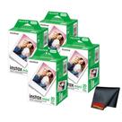 Câmera instantânea Fujifilm Instax Mini com 80 películas e tecidos